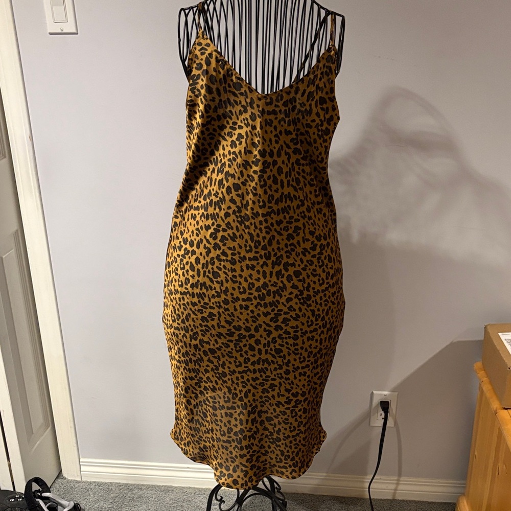 a new day Animal Print Midi Dress